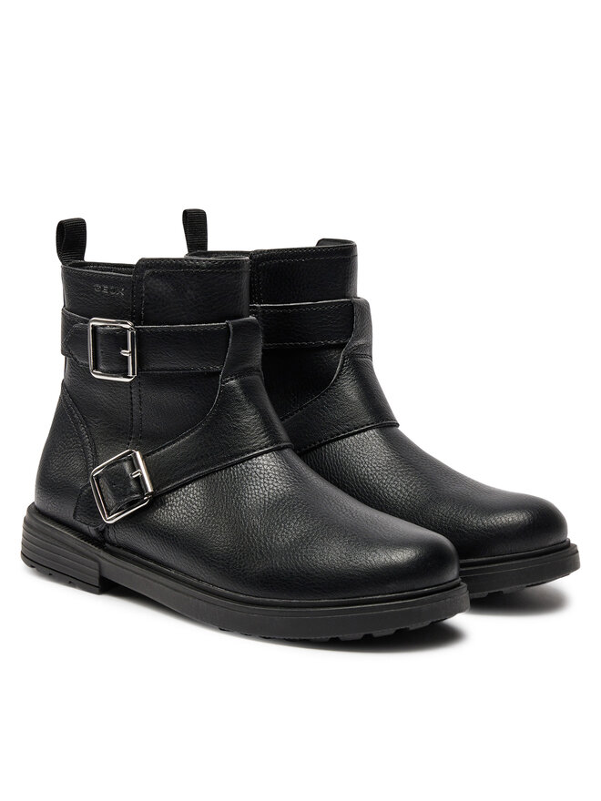Geox Kozačky Geox Jr Eclair J469QX 000BU C9999 D Černá