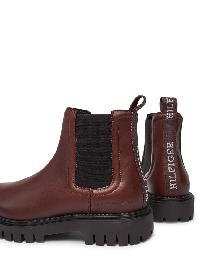 Tommy Hilfiger Боти тип челси Tommy Hilfiger Casual Hilfiger Chunky Lth Chels FM0FM05197 Кафяв