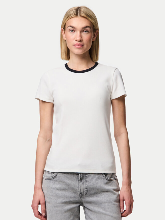 Pieces Pieces T-Shirt May 17154483 Weiß Slim Fit