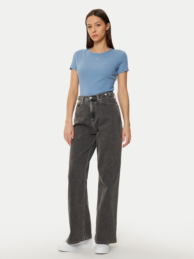 Tommy Jeans Tommy Jeans Marškinėliai Essential DW0DW17383 Mėlyna Slim Fit