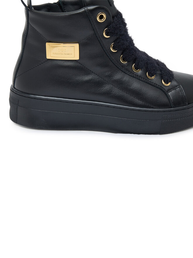 Elisabetta Franchi Botki Elisabetta Franchi High Top Lace UP F4-A9E-0362-1251930 S Czarny