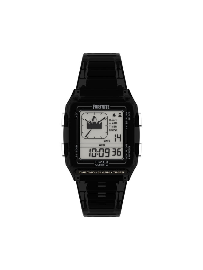 Timex Годинник Timex Q Timex Lca X Fortnite® 35mm TW2W96500 Чорний