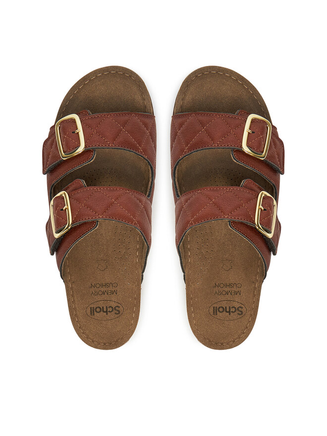 Scholl Шльопанці Scholl Bora 2 Straps MF32081 Коричневий