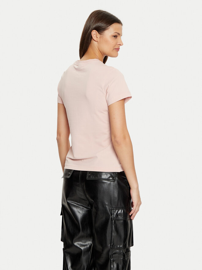 Guess Guess Póló V5RI08 J1314 Rózsaszín Slim Fit