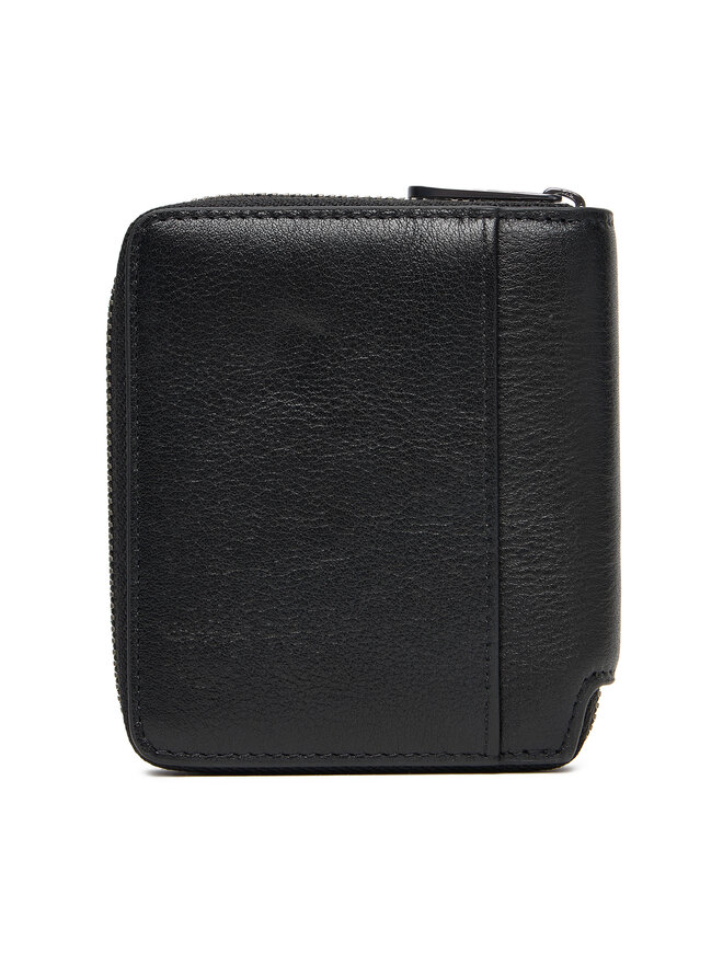 Calvin Klein Mazs vīriešu maks Calvin Klein Ck Zip Billfold LV04D1077G Melns