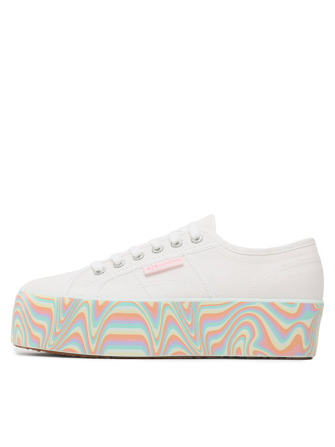 Superga Sneakers aus Stoff Superga Multicolor Liguify Sole 2790 S8124UW Weiß