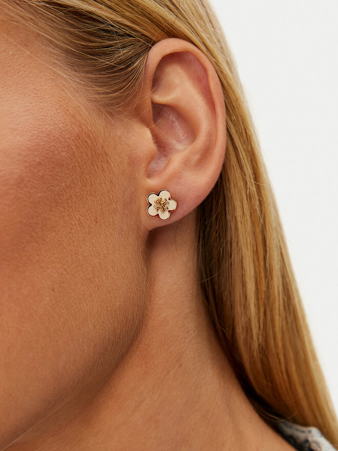 Kolczyki Tory Burch Kira Enamel Flower Stud Earring 147151