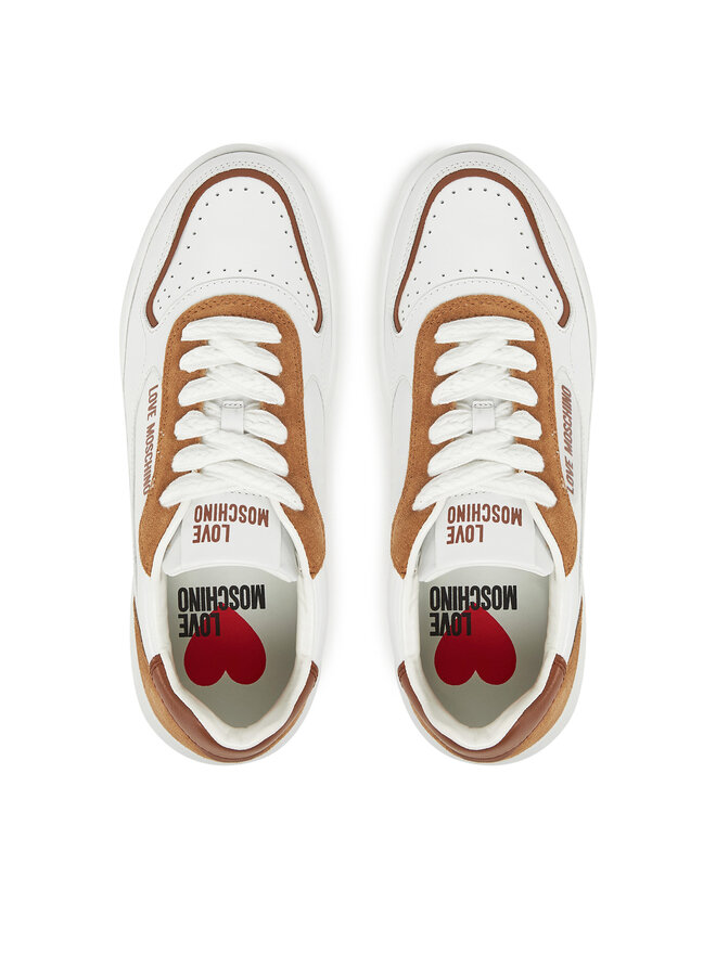 LOVE MOSCHINO Sneakersy LOVE MOSCHINO JA15515G0MIAO10B Biały