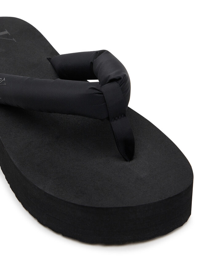 Calvin Klein Jeans Σαγιονάρες Calvin Klein Jeans Beach Sandal Flatform Ttxr Satin YW0YW01723 Μαύρο