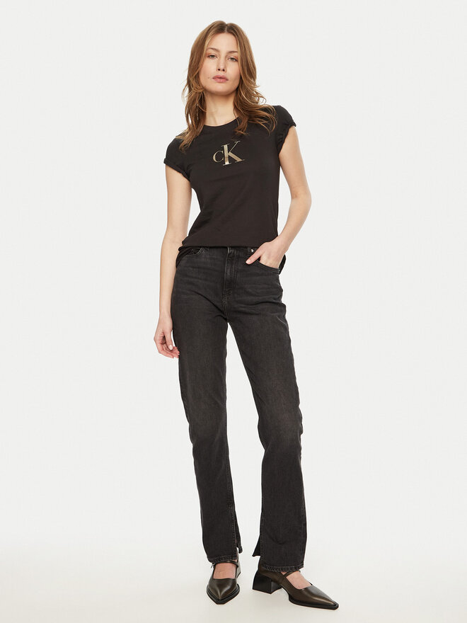 Calvin Klein Jeans Calvin Klein Jeans Póló Gradient J20J224982 Fekete Slim Fit