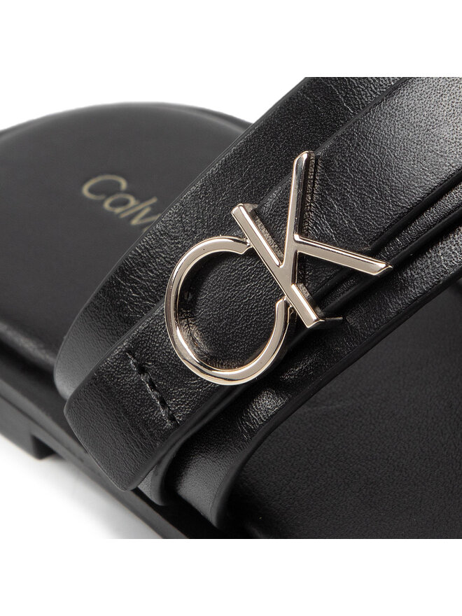 Calvin Klein Джапанки Calvin Klein Almond Flat Tp Slide W/Hdw HW0HW00829 Черен