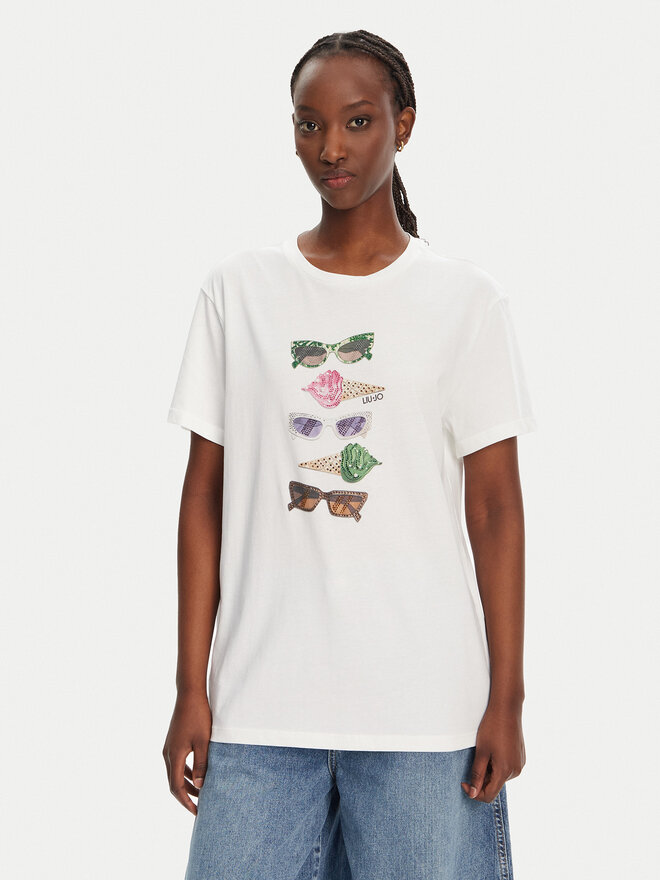 Liu Jo Liu Jo Camiseta WA5343 JS923 M9518 Blanco Regular Fit