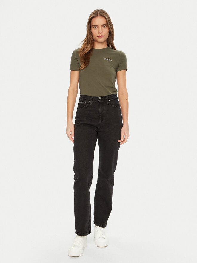 Guess Jeans Guess Jeans Marškinėliai W4YI02 J1314 Žalia Regular Fit