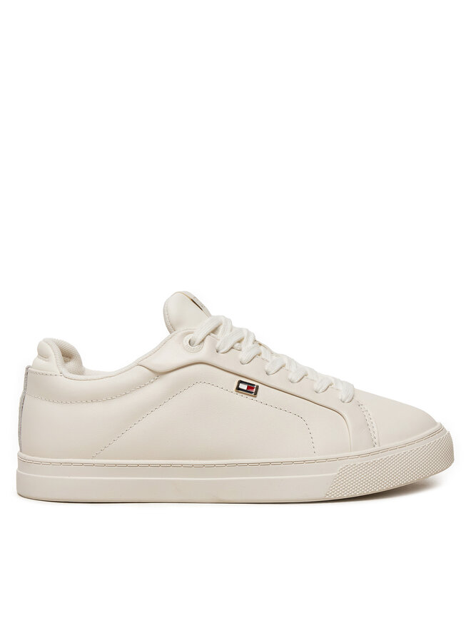 Tommy Hilfiger Sneakers Tommy Hilfiger Icon Court Sneaker Flag FW0FW08327 Écru