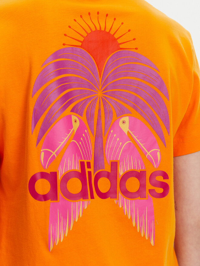 adidas adidas Póló FARM Graphic JD6293 Narancssárga Regular Fit