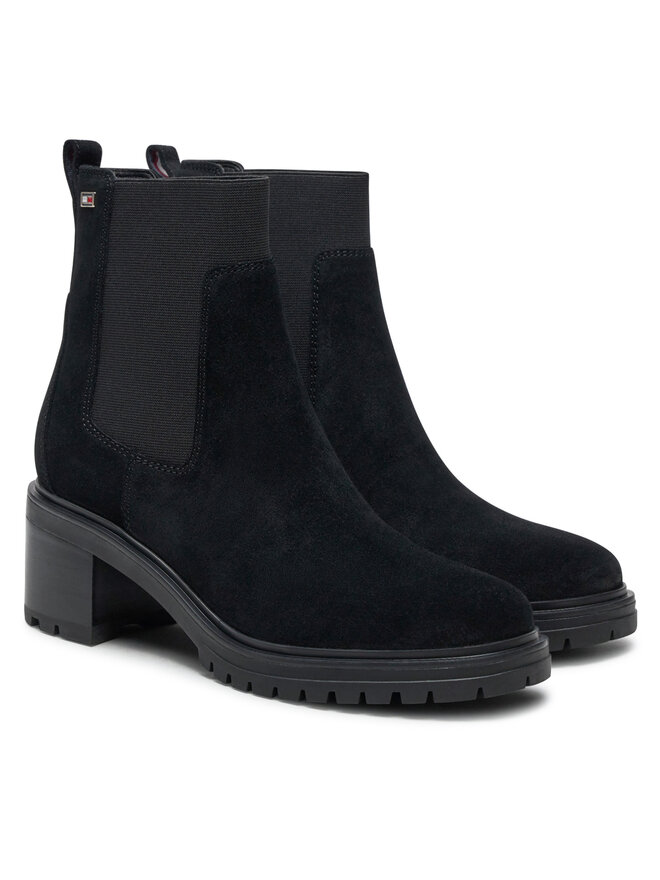 Tommy Hilfiger Jātnieku stila puszābaki Tommy Hilfiger FW0FW08429 Melns