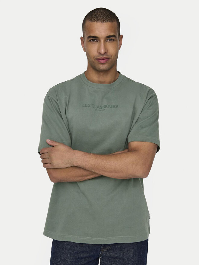 Only & Sons Only & Sons Marškinėliai 22028766 Žalia Relaxed Fit