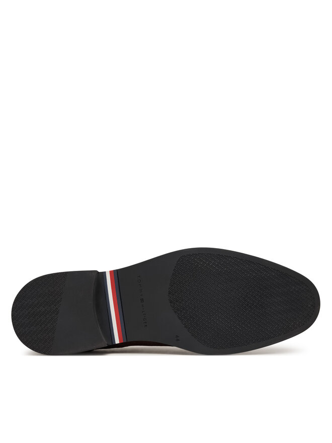 Tommy Hilfiger Halbschuhe Tommy Hilfiger Corporate Dressy Suede Shoe FM0FM05969 Dunkelbraun