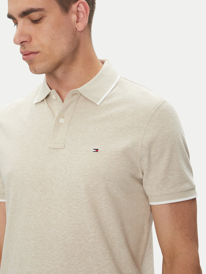 Tommy Hilfiger Tommy Hilfiger Pólóing MW0MW33140 Bézs Regular Fit