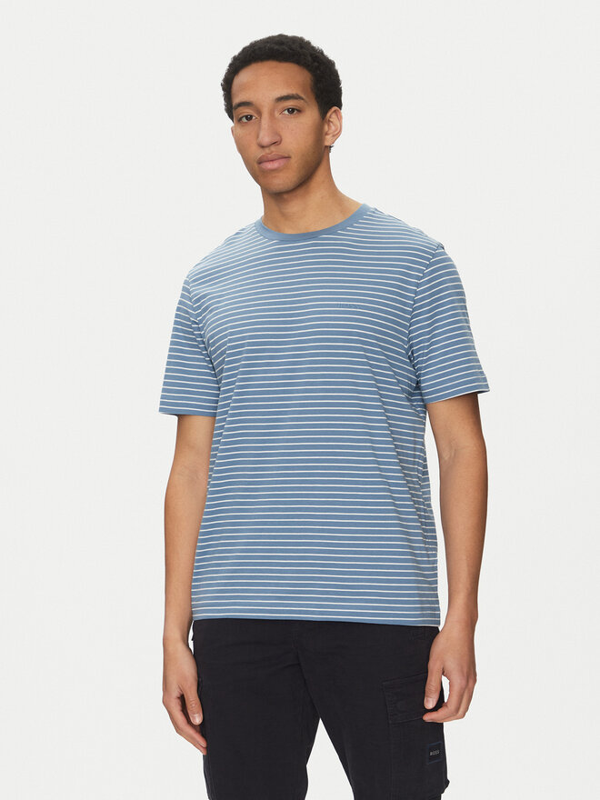 BOSS BOSS T-Shirt TalesStripe 50499334 Blau Relaxed Fit