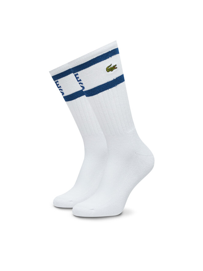 Lacoste Calzini lunghi da uomo Lacoste RA8095-00 F2F Bianco