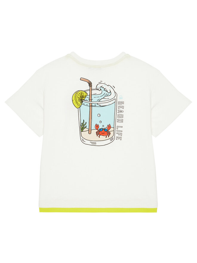 United Colors Of Benetton United Colors Of Benetton Camiseta 3SLUG10JF Écru Regular Fit