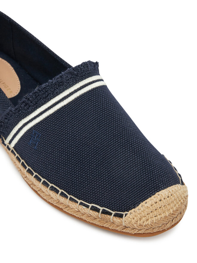 Tommy Hilfiger Espadrilky Tommy Hilfiger Fringe Canvas Closed Espadrille FW0FW08881 Tmavomodrá