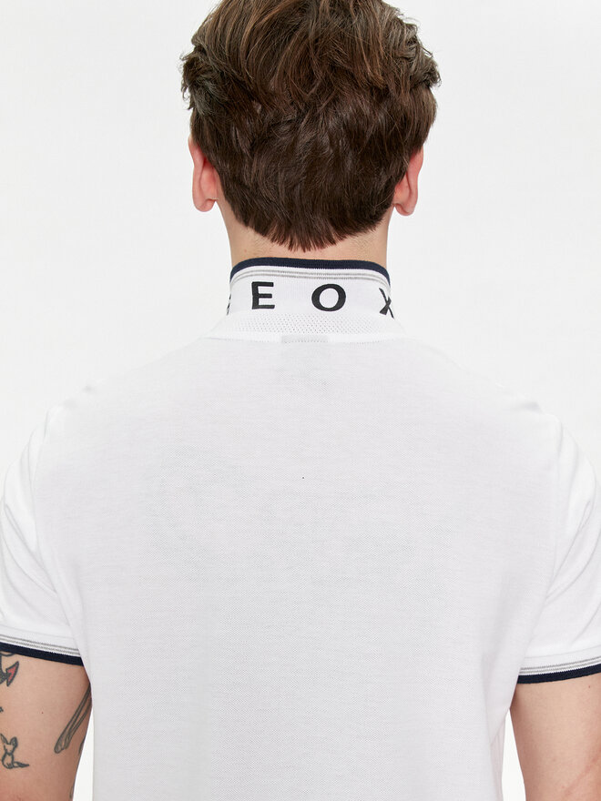 Geox Geox Polo M4510Q T2649 F1492 Λευκό Regular Fit