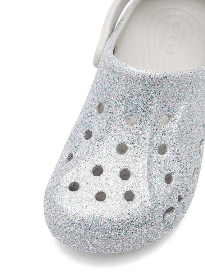 Crocs Papucs Crocs BAYA GLITTER CLOG K 207015-040 Ezüst
