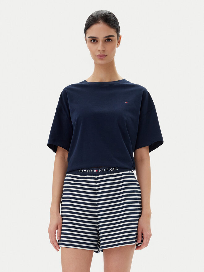 Tommy Hilfiger Tommy Hilfiger Pidžama UW0UW05760 Tamnoplava Regular Fit