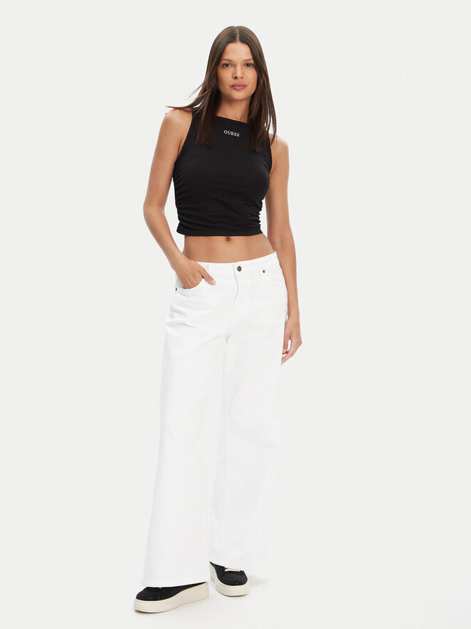 Guess Guess Τοπ V5YP00 J1314 Μαύρο Regular Fit