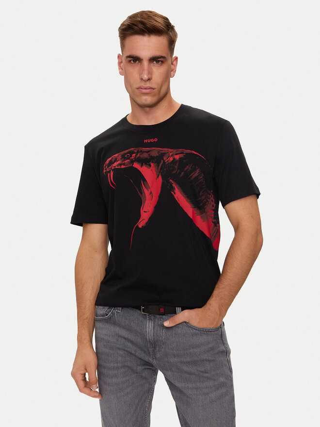 HUGO Hugo T-Shirt Dikobra 50519013 Schwarz Regular Fit