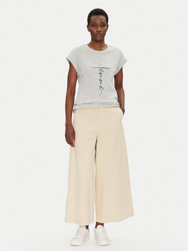 Fransa Fransa T-shirt 20615462 Siva Regular Fit