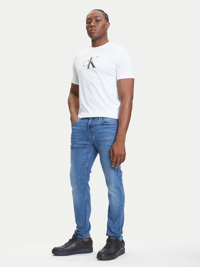 Calvin Klein Jeans Calvin Klein Jeans Camiseta Center Monogram LV04RC857G Blanco Regular Fit