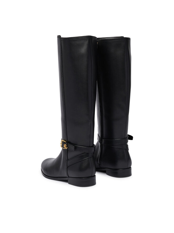 LAUREN RALPH LAUREN Klassische Stiefel LAUREN RALPH LAUREN Brooke II Calfskin Tall Boot 802974383004 Schwarz