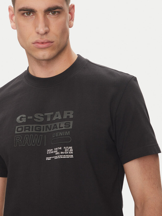 G-Star Raw G-Star Raw Marškinėliai Originals D26044-C336 Juoda Regular Fit