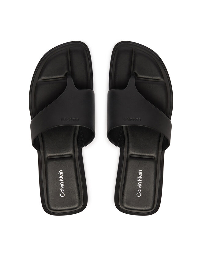 Calvin Klein Zehentrenner Calvin Klein Leather Toe Post Sandals HW0HW02866 Schwarz