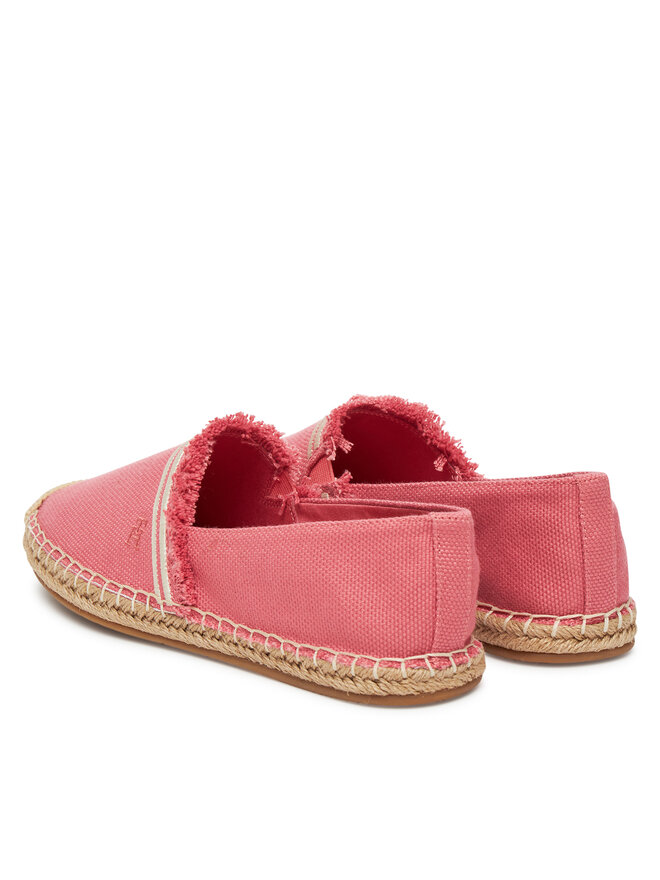 Tommy Hilfiger Εσπαντρίγιες Tommy Hilfiger Fringe Canvas Closed Espadrille FW0FW08881 Ροζ