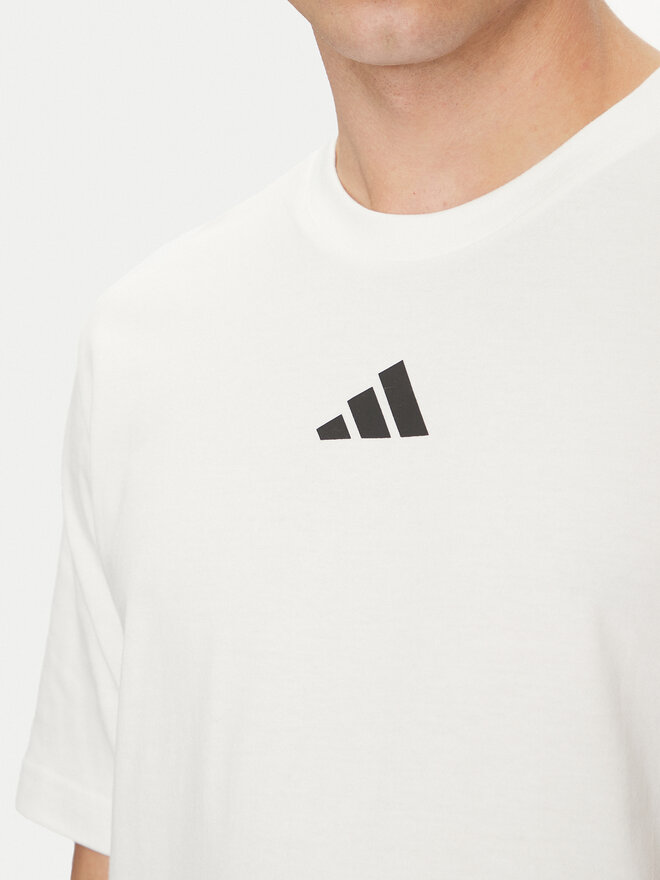 adidas adidas Marškinėliai German Engineering Graphic JP1527 Balta Regular Fit
