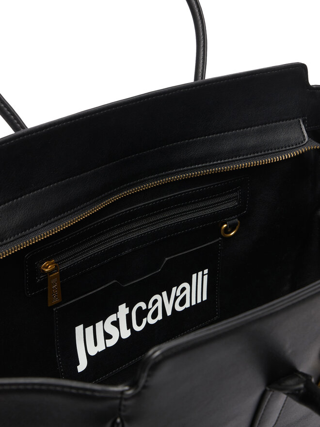 Just Cavalli Handtasche Just Cavalli Iconic Snakes 81RA4BA2 ZSA89 Schwarz