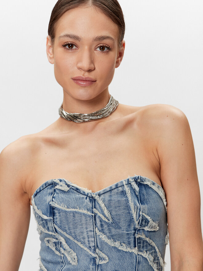 Gestuz Gestuz Marškinėliai Larisa 10906883 Mėlyna Slim Fit