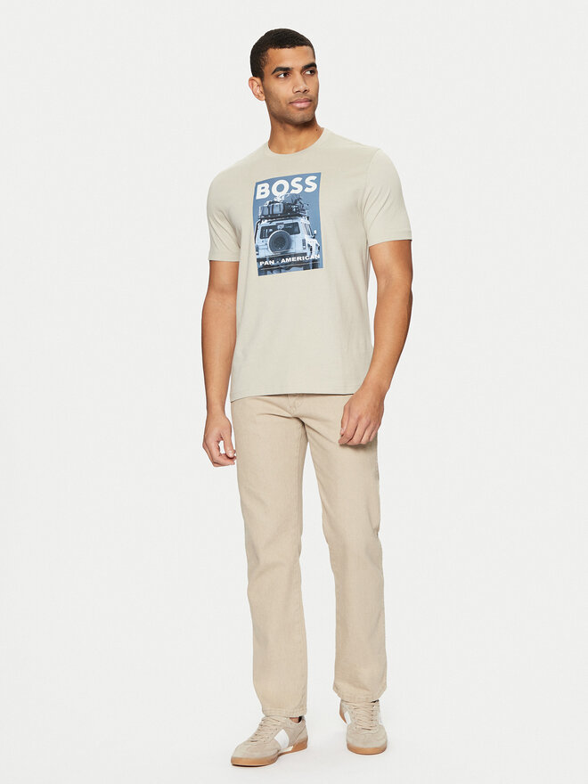 BOSS BOSS T-Shirt Te_Mextour 50535079 Beige Regular Fit