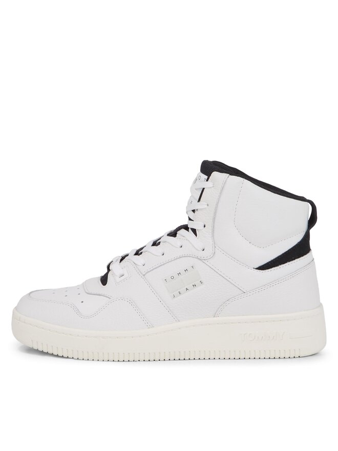 Tommy Jeans Sneakersy Tommy Jeans Basket Mid EM0EM01258 Biały