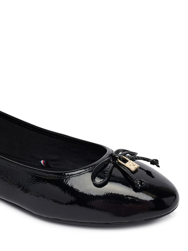 Tommy Hilfiger Ballerinas Tommy Hilfiger Hilifger Patent Ballet FW0FW09005 Schwarz