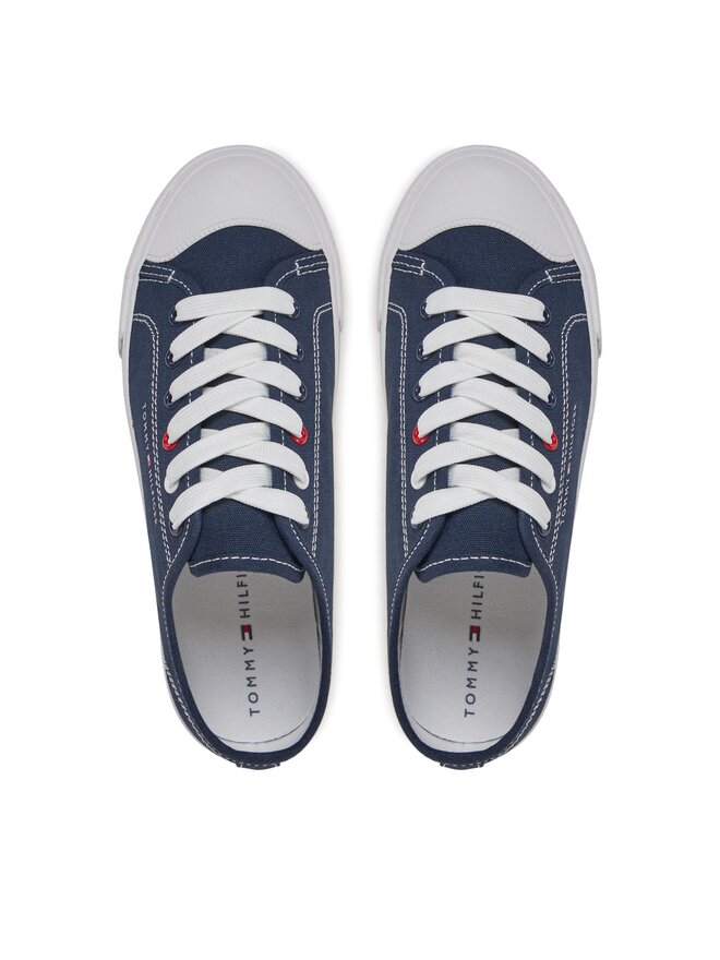 Tommy Hilfiger Trampki Tommy Hilfiger Low Cut Lace Up Sneaker T3X9-33324-0890 S Granatowy
