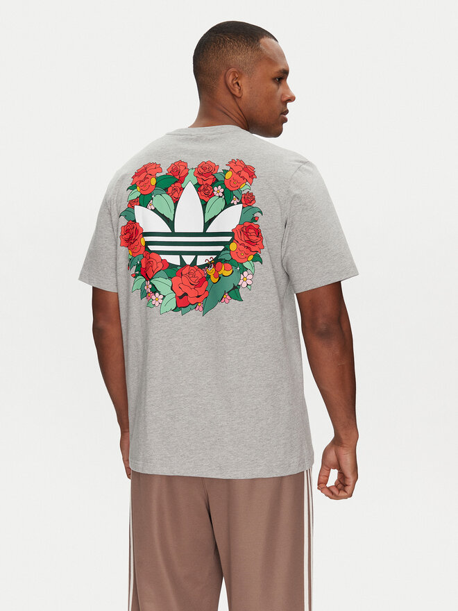 adidas adidas T-Shirt JN7031 Grau Loose Fit