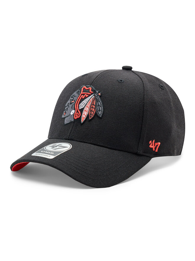 47 Brand Șapcă 47 Brand NHL Chicago Blackhawks Sure Shot Snapback '47 MVP HVIN-SUMVP04WBP-BK94 Negru