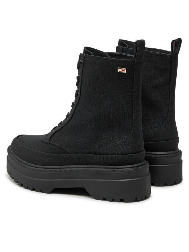 Tommy Hilfiger Μποτάκια Tommy Hilfiger FW0FW08200 Μαύρο