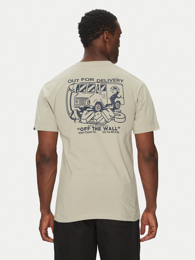 Vans Vans Camiseta Next Stop VN000NHPZUJ1 Beis Regular Fit