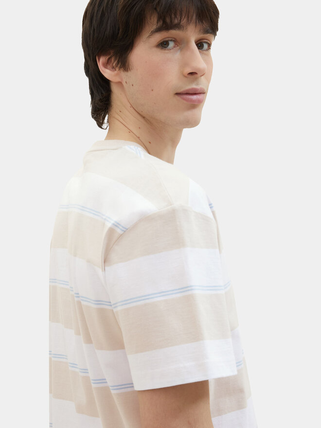 Tom Tailor Denim Tom Tailor Denim Póló 1040844 Bézs Relaxed Fit